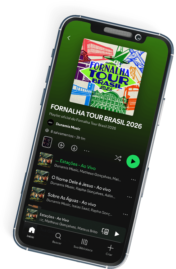 Playlist Fornalha Tour Brasil 2026 no Spotify